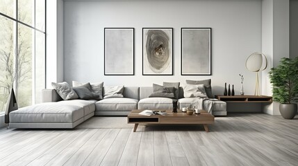 minimalist wood grain flooring gray