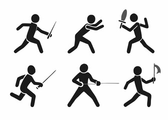 sports--icons-with-vector-stick-figure-symbol-fenc