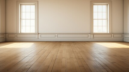 Fototapeta premium natural empty room wood floor