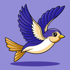 Obraz premium Soaring Flight: An avian masterpiece in mid-air, its wings outstretched in a graceful display of freedom against a serene backdrop.