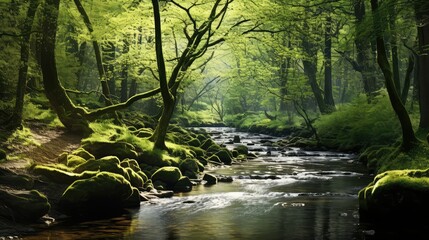 Obraz premium stream early spring background