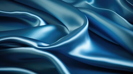 Obraz premium texture blue satin