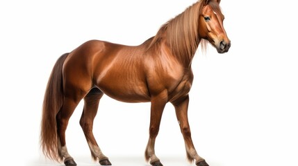 Obraz premium shiny horse on white background