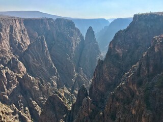 The view of Black Canyon National Park in USA