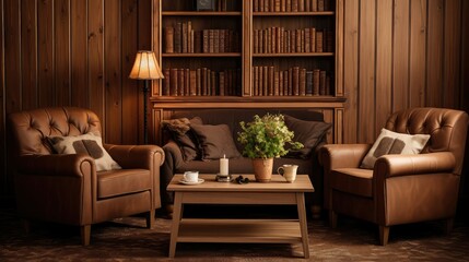 living wood paneling