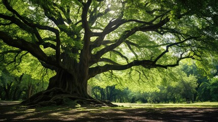 Naklejka premium canopy large old tree