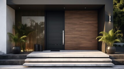 modern house entrance