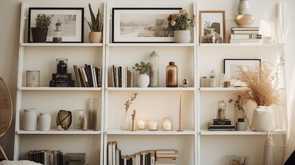bedroom white shelf
