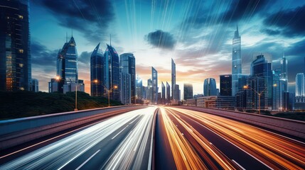 Fototapeta premium highway road fast