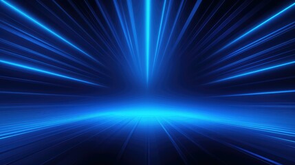 Obraz premium streaks blue neon background