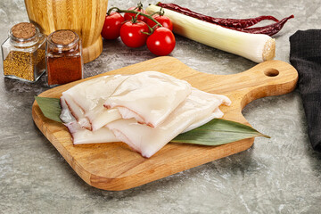 Fresh raw squid for cooking