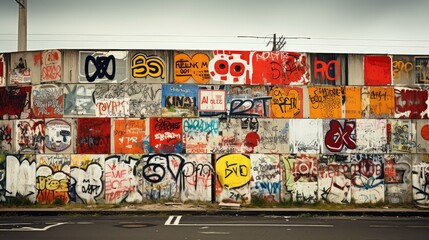 colorful road signs blank