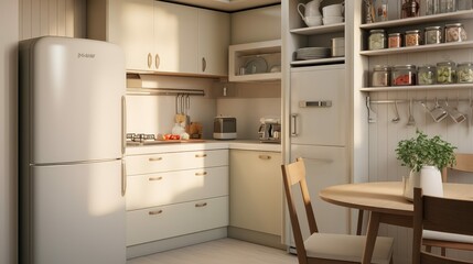 Fototapeta premium functional refrigerator in kitchen