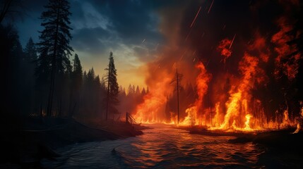 river fire and water