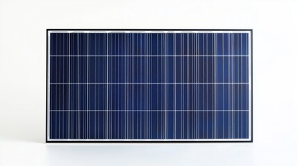 Rectangular Solar Cell Panel on Clean Background
