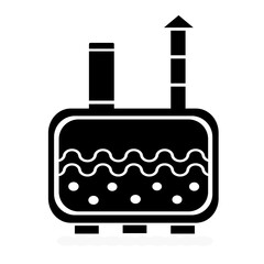 Vector illustration, logo, septic tank icon. Isolated on a white background.