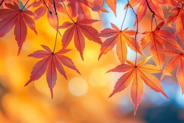 Fallen Leaves Season Background created with Generative AI