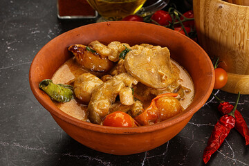 Thai Tom yum soup with chicken