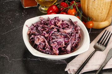 Coleslaw salad with cabbage and carrot