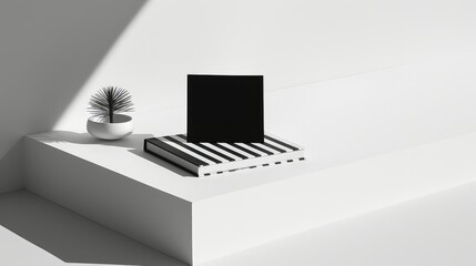 minimalist book cover on table