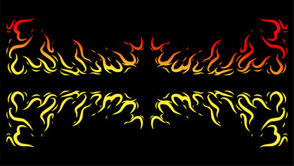 Geometric of fire flame background, vector illustration 