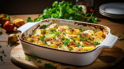 casserole white baking dish