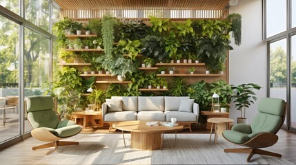 vertical sun room with plants