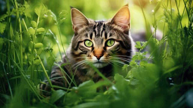 grass cat green