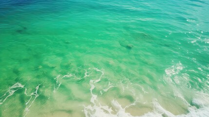 Obraz premium beach emerald green water color