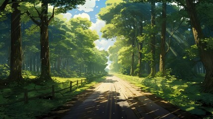 Fototapeta premium shadows road sky