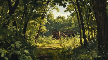 A hidden path leads through a dense forest.