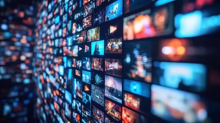 Digital Content Revolution, exploring the integration of social networking, streaming video, and NFTs in a dynamic online ecosystem transforming media consumption and ownership.