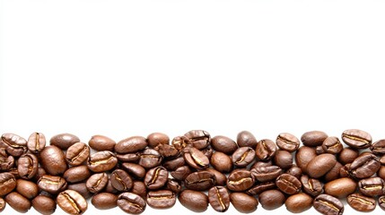 Fototapeta premium Fresh Coffee Beans on White Background