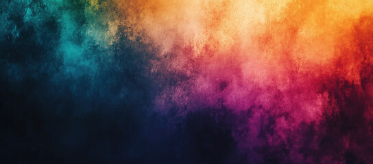 Obraz premium Abstract textured gradient background blending orange, teal and red tones with rough grunge effect