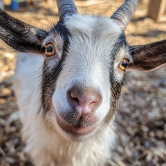 Fototapeta premium A close-up of a happy animal in a sanctuary, its eyes full of life and trust