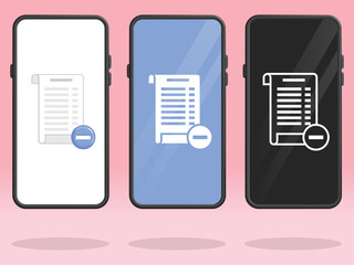 Smartphone Invoice Minus Removing Bills Attachment