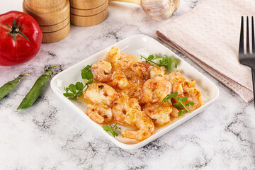 Stir fried prawn in sweet and sour sauce