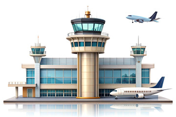 Airport,isolated on white background