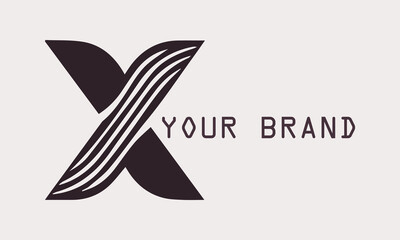 Fototapeta premium The letter X logo design is flexible and can be used in various media, suitable for brands that need a versatile logo