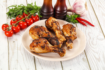 Hot and tasty chicken drumstick barbecue