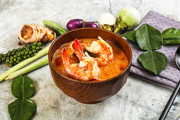 Tom Yum soup with prawn