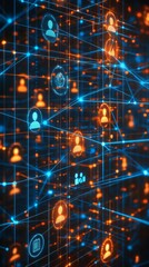 Fototapeta premium The Future Workforce Grid, Digital Skills Gap and Workforce Development