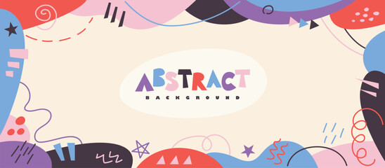 Colorful Background With Abstract Shapes
