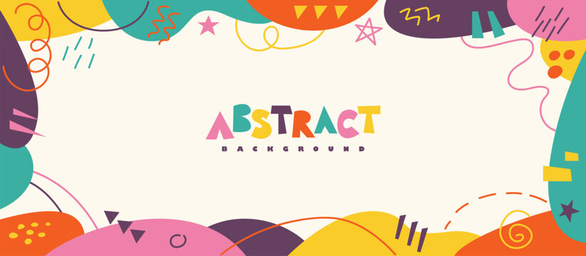 Colorful Background With Abstract Shapes