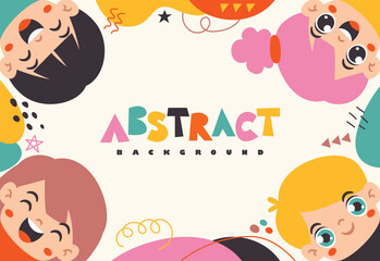 Colorful Background With Abstract Shapes