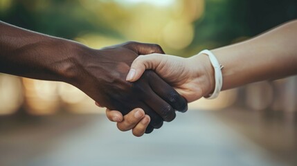 Two hands shaking in a handshake