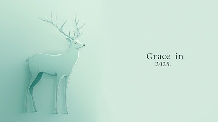 Minimalist Deer Silhouette with  Grace in 2023  Text