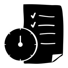 Schedule icon in glyph style