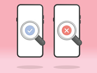 Smartphone Magnifier Check Cross Answer Examination