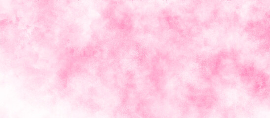 Acrylic shinny pink flowing ink grunge texture, white clouds on pink soft watercolor paper texture, Soft pink clouds texture with white tiny clouds, Beautiful and smooth soft blurred pink texture.